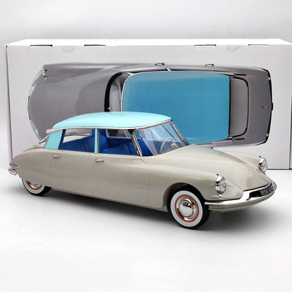 Norev 1:12 Citroën DS 19 1956 Gris rose &amp; Turquoise 121566 Modèles moulés sous pression Collection Édition limitée Jouets automobiles Cadeaux de voiture