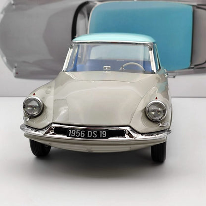 Norev 1:12 Citroën DS 19 1956 Gris rose &amp; Turquoise 121566 Modèles moulés sous pression Collection Édition limitée Jouets automobiles Cadeaux de voiture