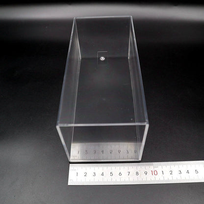 Boîte de présentation en acrylique transparente anti-poussière avec base noire pour modèle de voiture 1/32 de haute qualité 18 cm