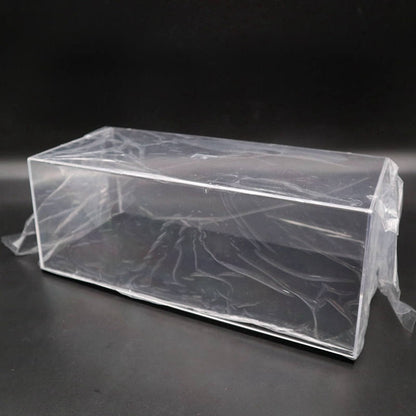 Boîte de présentation en acrylique transparente anti-poussière avec base noire pour modèle de voiture 1/32 de haute qualité 18 cm