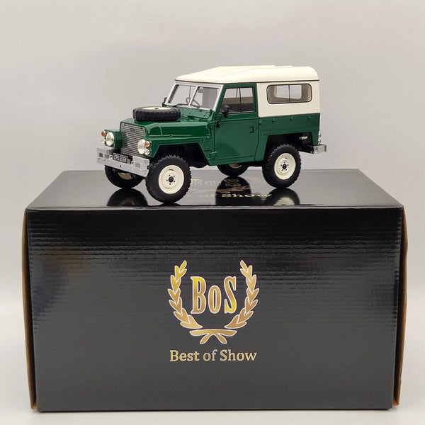 BOS 1:18 Land Rover Light weight Series III Hard Top Dark Green 1973 BOS355 Auto Car Gift Collection Toys