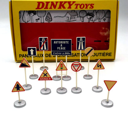 Lot de 5 pièces Atlas Dinky Toys 593 12 modèles PANNEAUX DE SIGNALISATION ROUTIERE