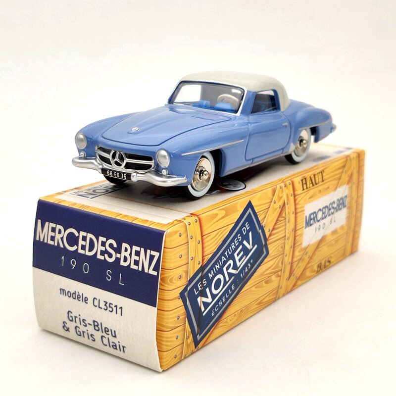 Norev 1:43 Mercedes Benz 190 SL Blue CL3511 Diecast Models Toys Car Limited Collection Auto Gift