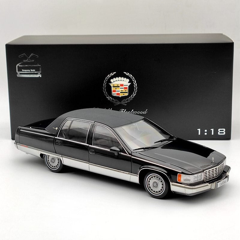 1:18 GM Cadillac Fleetwood Sedan 1993 Black Diecast Miniature Model Car Edition Collection Auto Gift